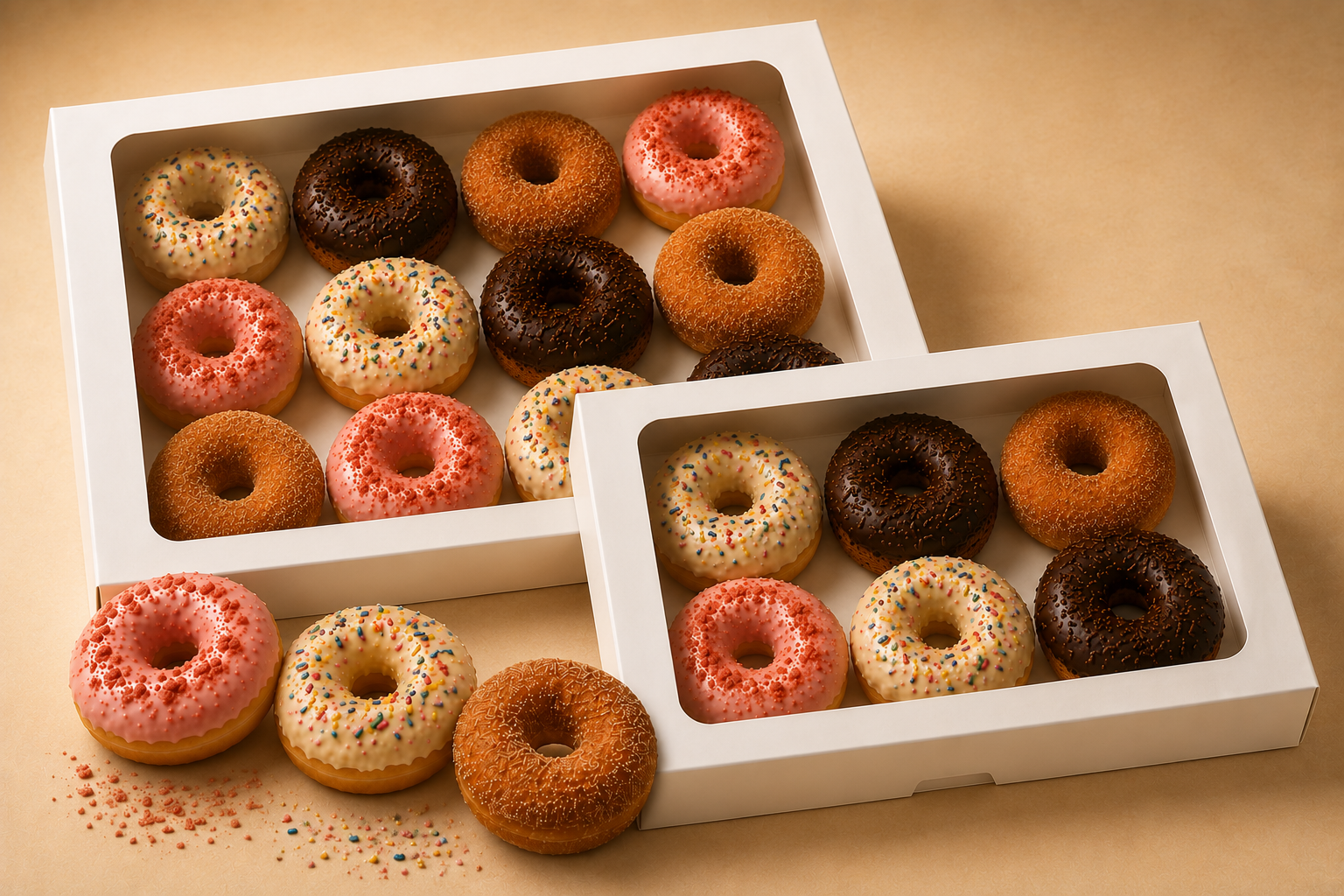 Glad Alice Bakery assorted donuts in 6-pack and 12-pack boxes